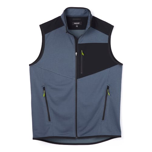laydown image of Trail Grid Fleece Full Zip Vest