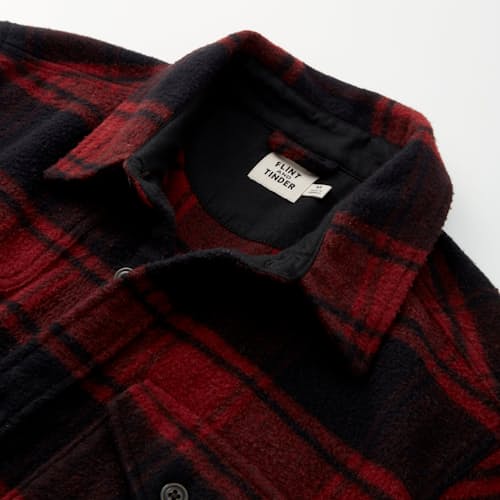 laydown image of General Brushed Wool Shirt Jacket