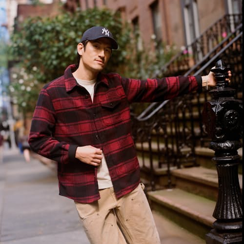 lifestyle image of General Brushed Wool Shirt Jacket