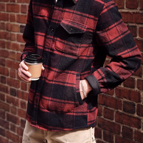 lifestyle image of General Brushed Wool Shirt Jacket