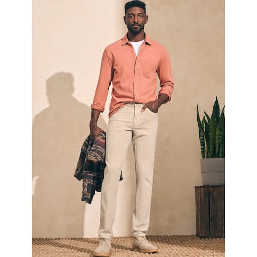 on model image of Stretch Terry 5-Pocket Pant