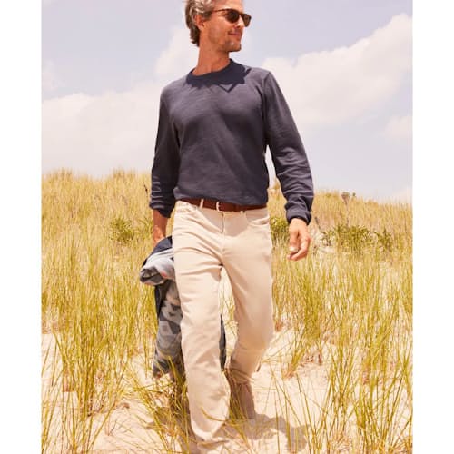 lifestyle image of Stretch Terry 5-Pocket Pant