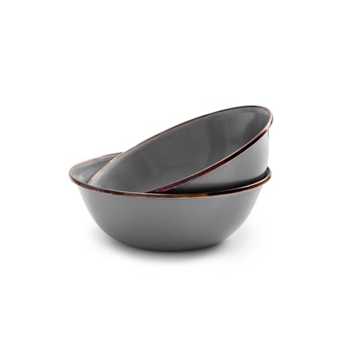 laydown image of Enamel Bowl Set
