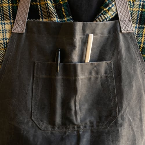 laydown image of Brad Leone Waxed Apron