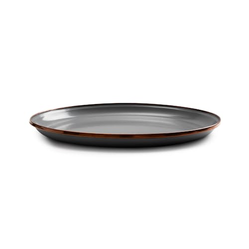 laydown image of Enamel Deep Plate Set