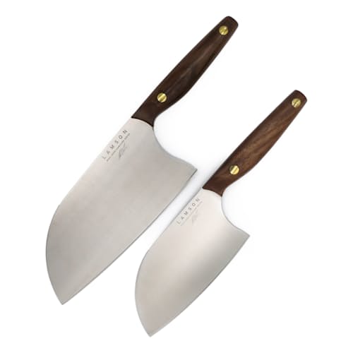 laydown image of Brad Leone "Little B" 6" Chinese Santoku Cleaver