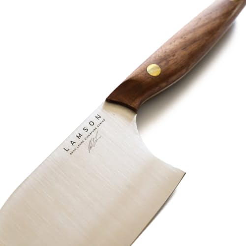 laydown image of Brad Leone "Little B" 6" Chinese Santoku Cleaver