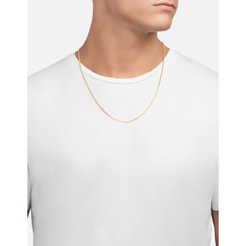 laydown image of 2mm Cuban Chain Necklace - Gold
