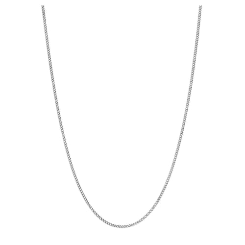 laydown image of 2mm Cuban Chain Necklace - Silver