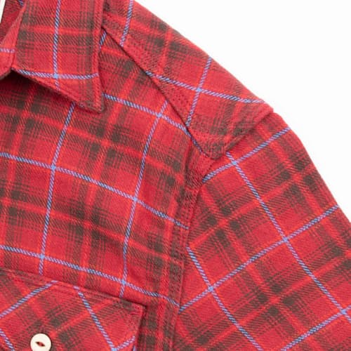 laydown image of Wells Japanese Woven Plaid