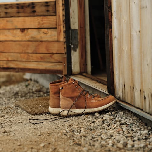 lifestyle image of Huckberry x Danner Logger Moc 917