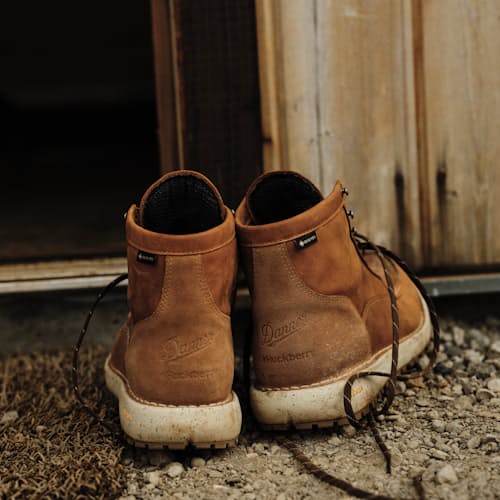 lifestyle image of Huckberry x Danner Logger Moc 917