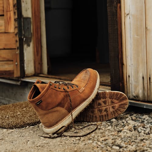lifestyle image of Huckberry x Danner Logger Moc 917