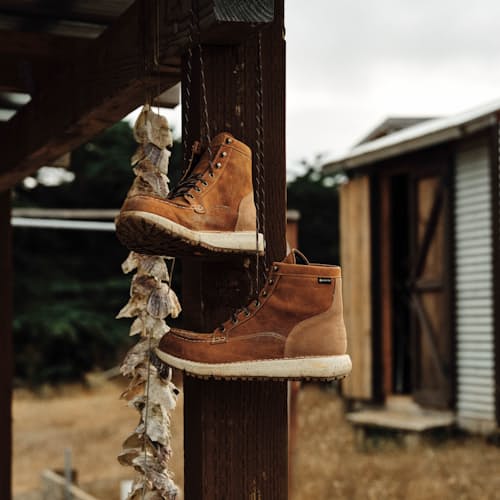 lifestyle image of Huckberry x Danner Logger Moc 917