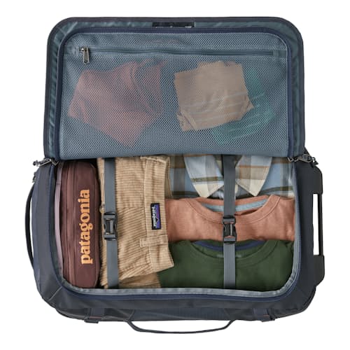 laydown image of Black Hole Wheeled Duffel - 40L