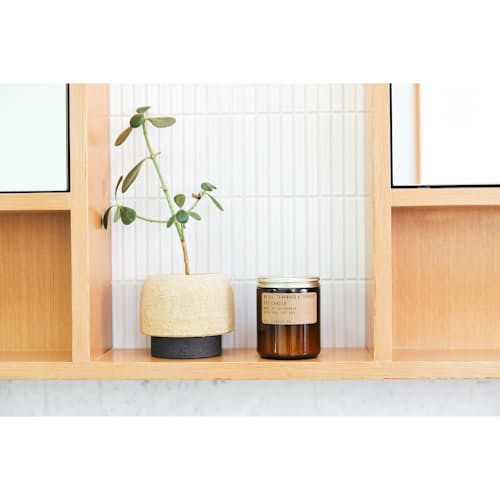 laydown image of Teakwood & Tobacco Soy Candle