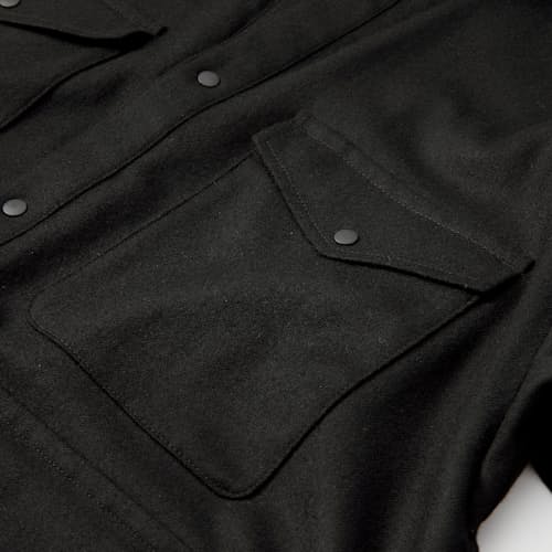 lifestyle image of Flannel Wool Long Sleeve Shirt