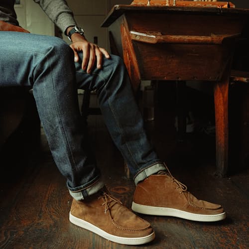 lifestyle image of Terra Moc Toe Sneaker Boot