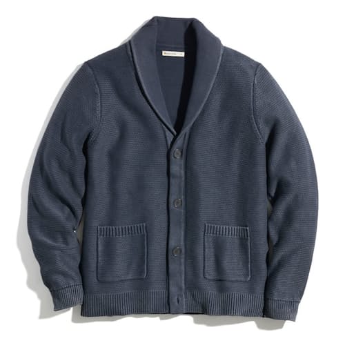 laydown image of Beckett Garment Dyed Cardigan