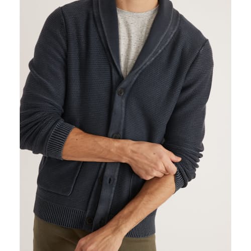 laydown image of Beckett Garment Dyed Cardigan