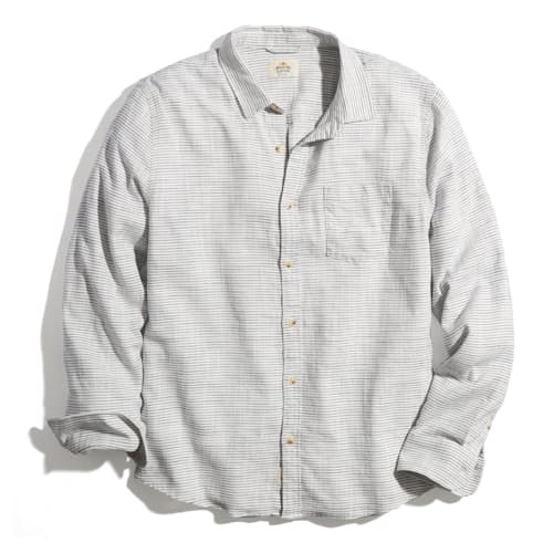 laydown image of Classic Stretch Selvage Long Sleeve Shirt