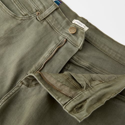 lifestyle image of 5 Pocket Twill Pant - Athletic Fit