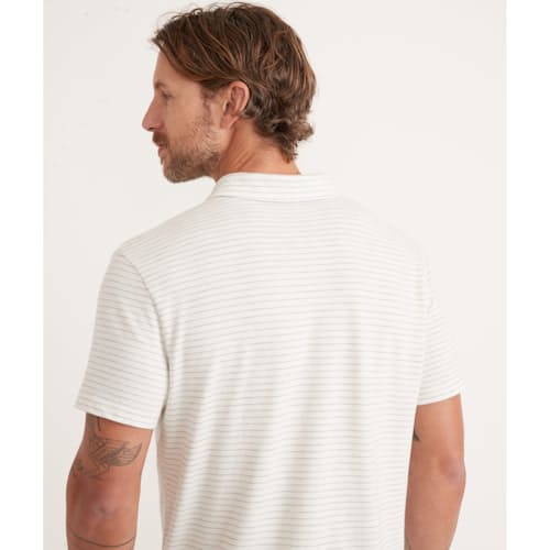 laydown image of Lassen Heavy Slub Short Sleeve Polo