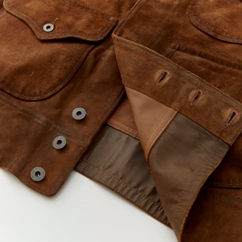 laydown detail image of Alston Roughout Suede Jacket