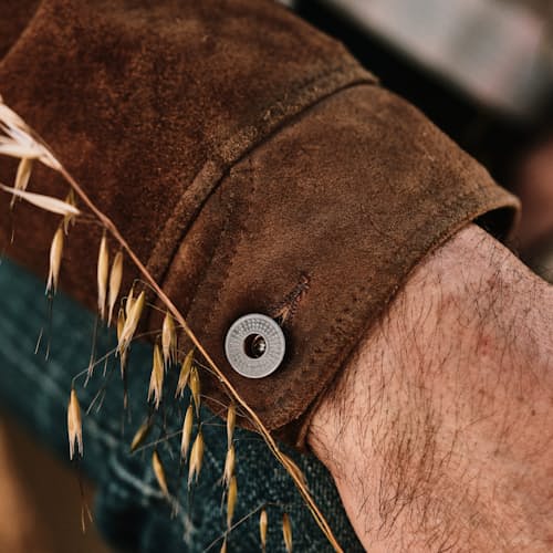 lifestyle image of Alston Roughout Suede Jacket