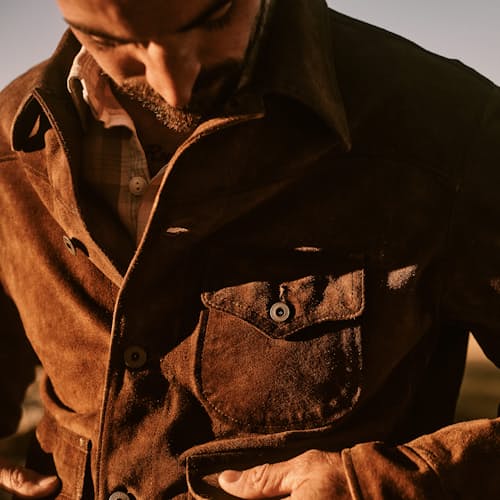 lifestyle image of Alston Roughout Suede Jacket