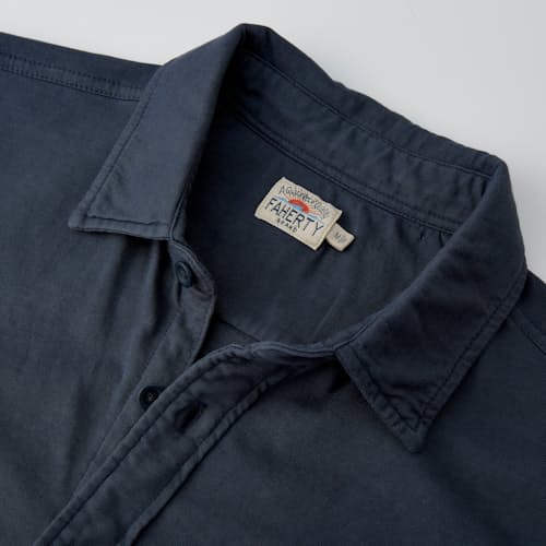 laydown image of Sunwashed Knit Short Sleeve Shirt