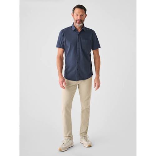 laydown image of Sunwashed Knit Short Sleeve Shirt