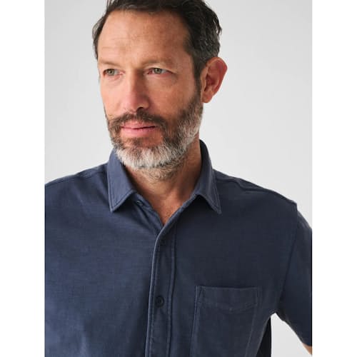laydown image of Sunwashed Knit Short Sleeve Shirt