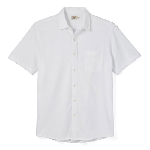 laydown image of Sunwashed Knit Short Sleeve Shirt