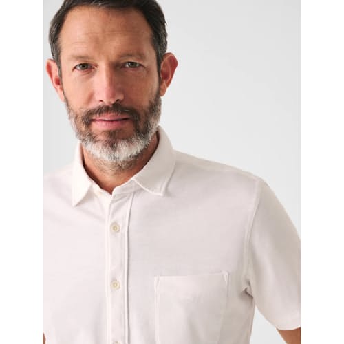 laydown image of Sunwashed Knit Short Sleeve Shirt