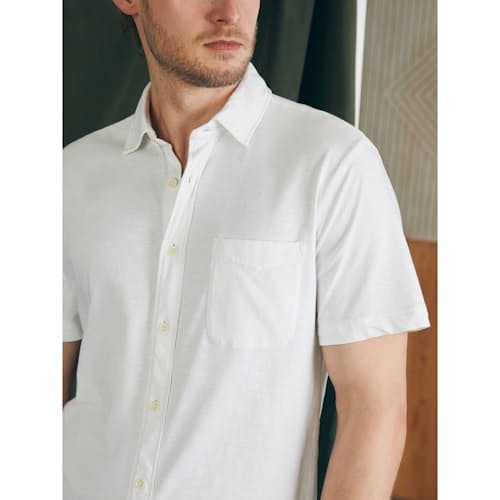lifestyle image of Sunwashed Knit Short Sleeve Shirt