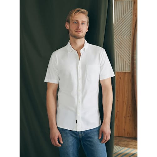lifestyle image of Sunwashed Knit Short Sleeve Shirt