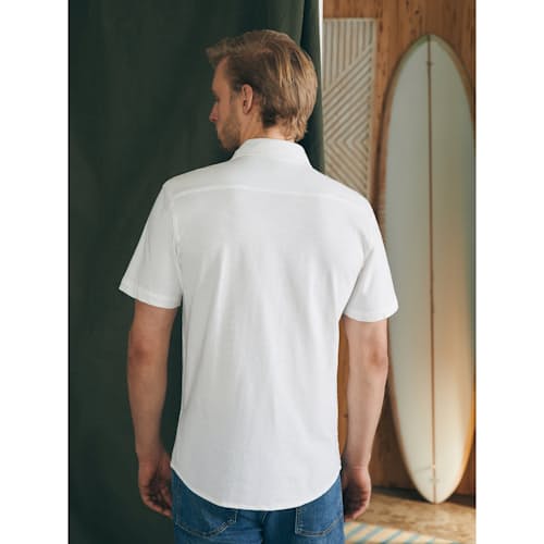 lifestyle image of Sunwashed Knit Short Sleeve Shirt