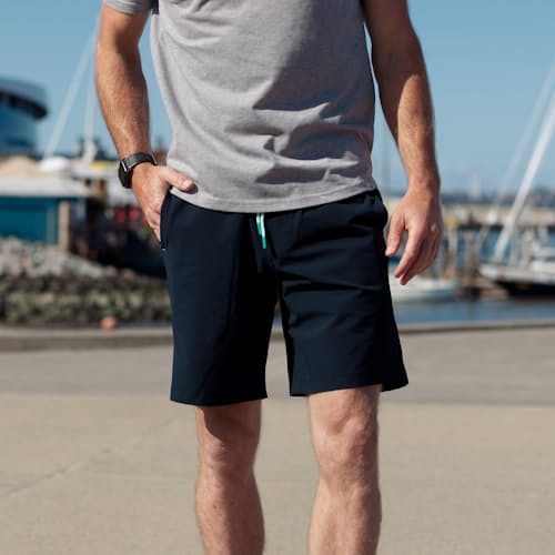 laydown image of Durable 4-Way Stretch Everyday Short - 6"