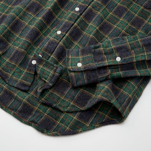 lifestyle image of Fall Herringbone Tweed Check Shirt