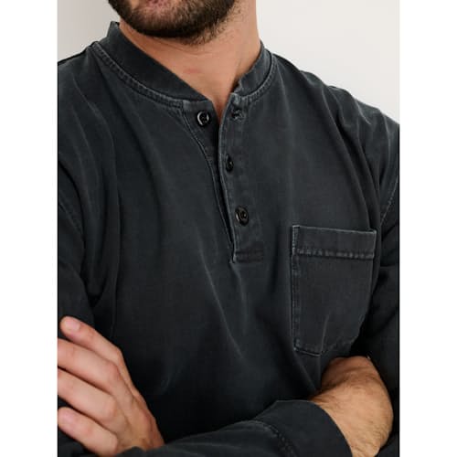 laydown image of Heavyweight Jersey Henley