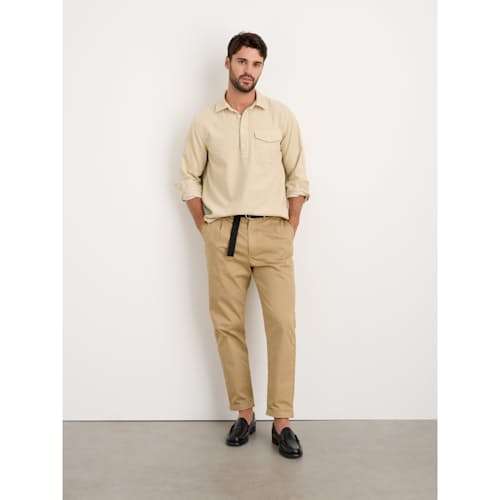 laydown image of Fine Wale Corduroy Popover Shirt