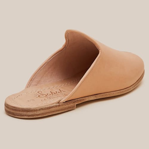 lifestyle image of Baba Leather Slip On Mule