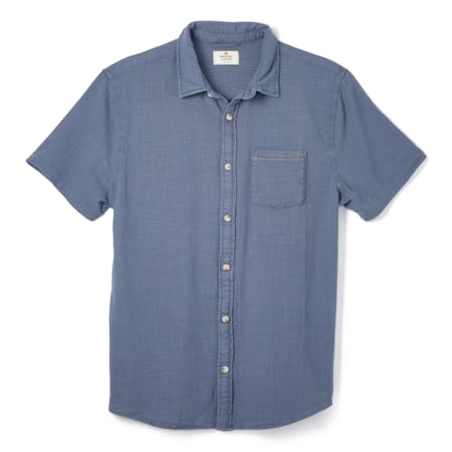 laydown image of Stretch Selvage Short Sleeve Shirt
