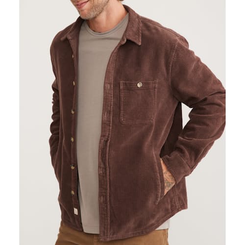 on model image of Broken In Corduroy Overshirt