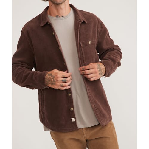 on model image of Broken In Corduroy Overshirt