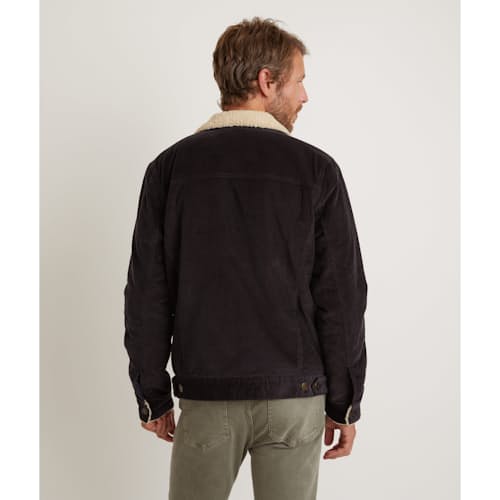 lifestyle image of Boise Corduroy Sherpa Trucker Jacket