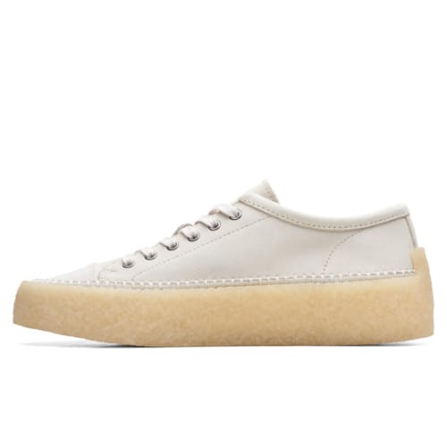 laydown image of Caravan Low White Combi Sneaker