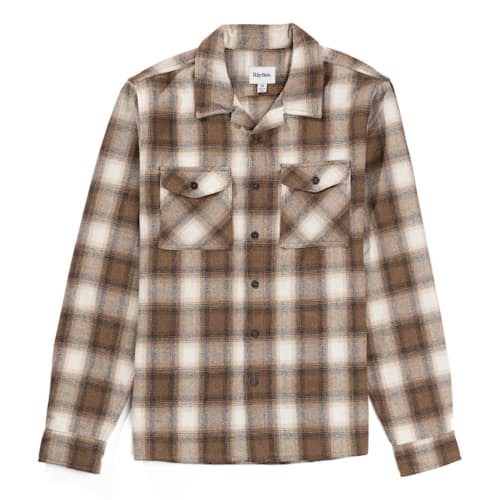 laydown image of Barn Plaid Long Sleeve Flannel