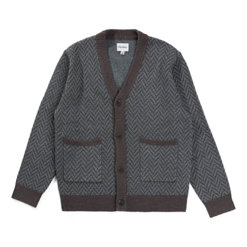 laydown image of Mohair Herringbone Cardigan